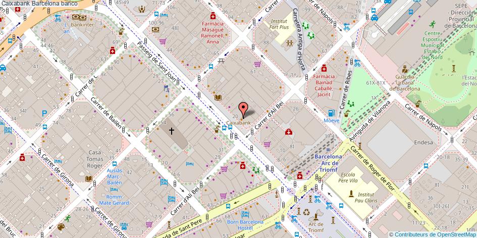 mapa Caixabank banco Barcelona