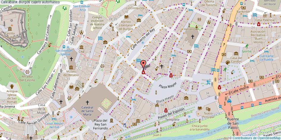 mapa Caixabank cajero automático Burgos