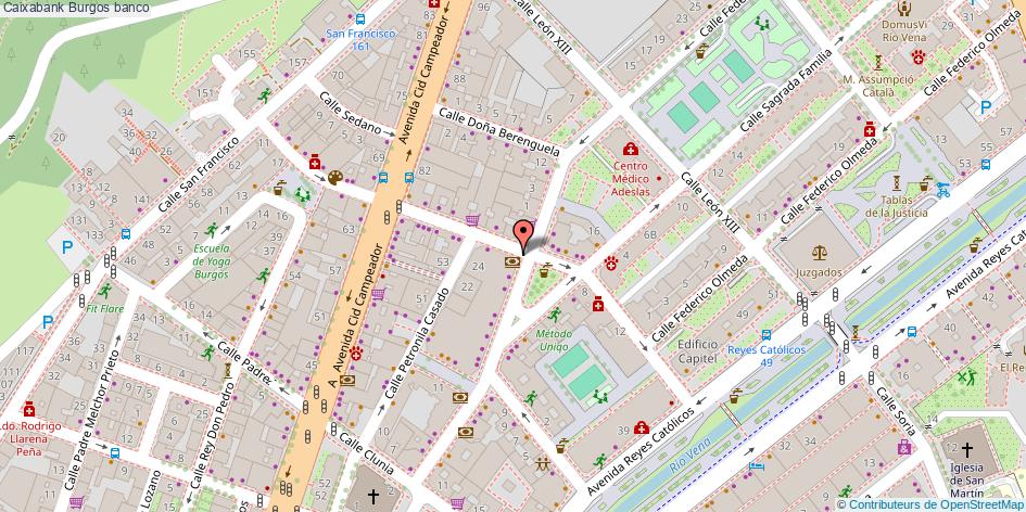 mapa Caixabank banco Burgos