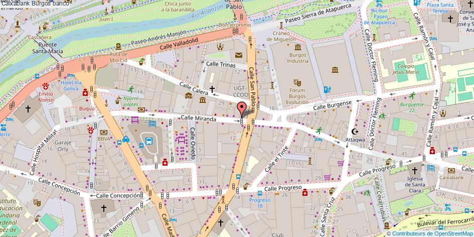 mapa Caixabank banco Burgos