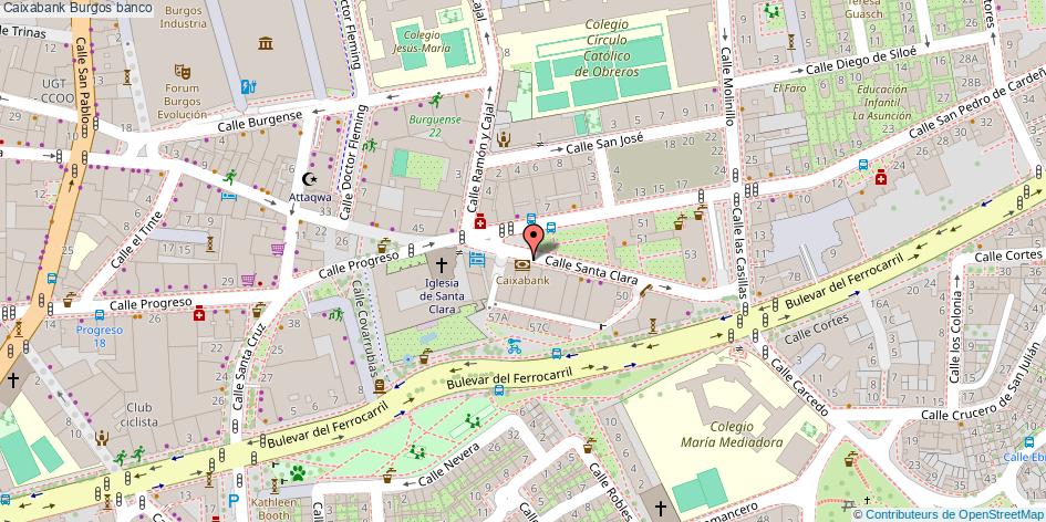 mapa Caixabank banco Burgos