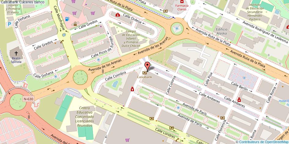 mapa Caixabank banco Cáceres