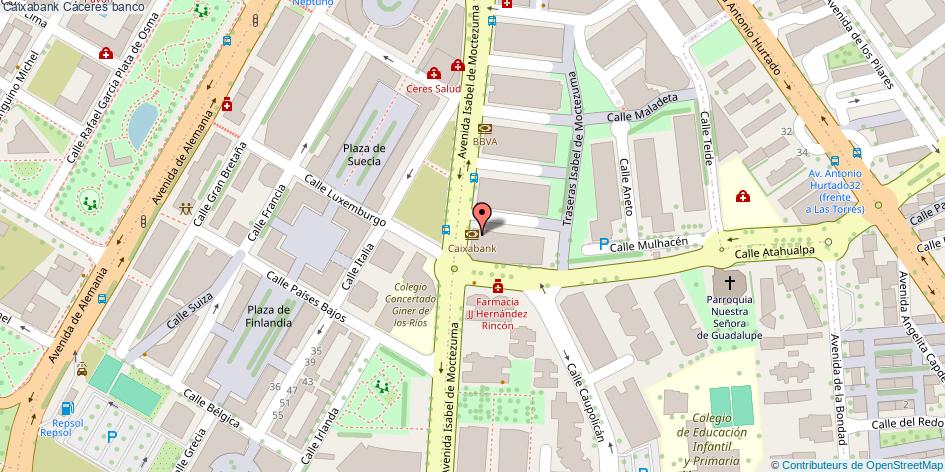 mapa Caixabank banco Cáceres