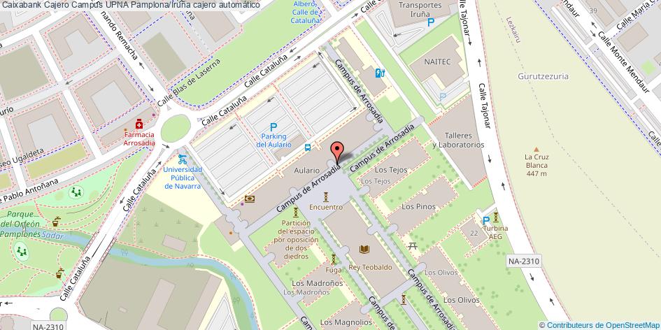mapa Caixabank Cajero Campus UPNA cajero automático Pamplona/Iruña
