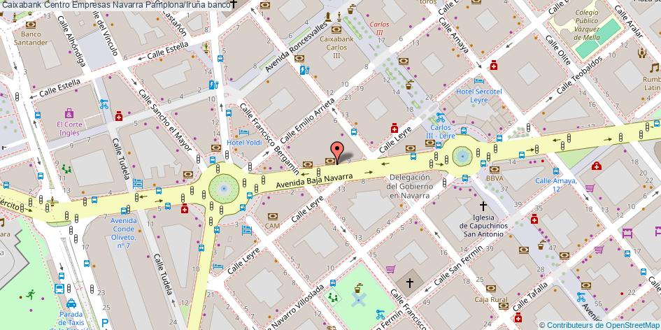 mapa Caixabank Centro Empresas Navarra banco Pamplona/Iruña
