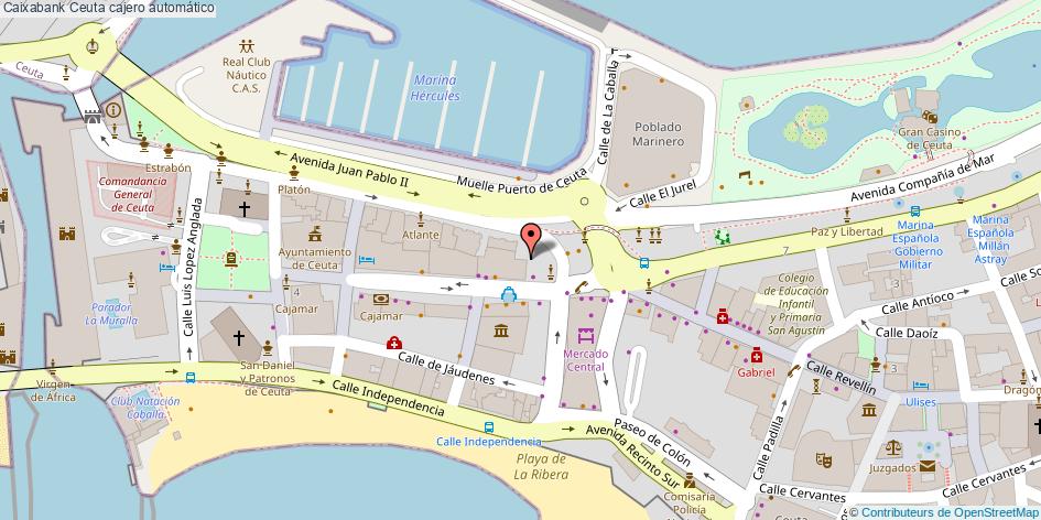 mapa Caixabank cajero automático Ceuta
