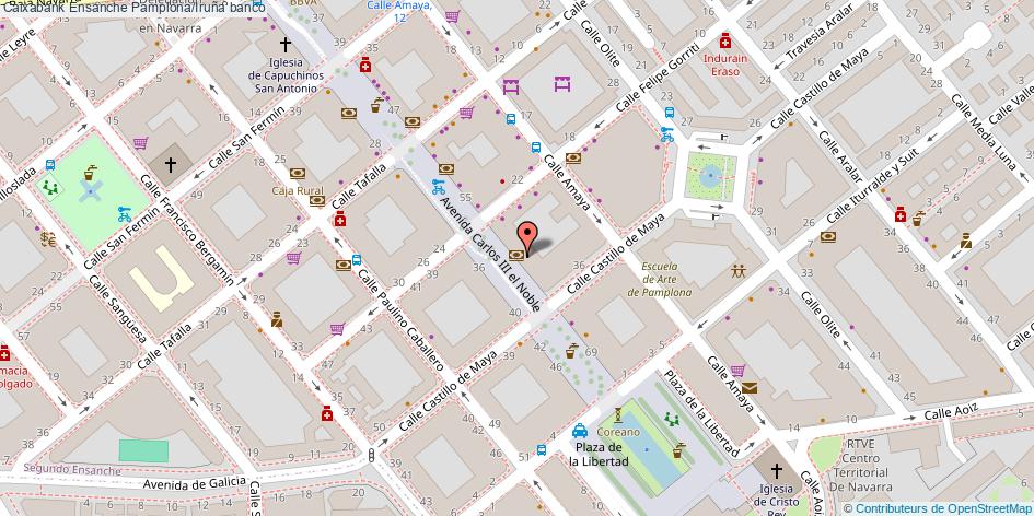 mapa Caixabank Ensanche banco Pamplona/Iruña