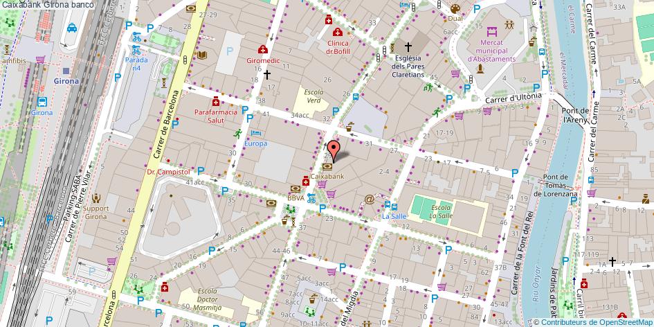 mapa Caixabank banco Girona
