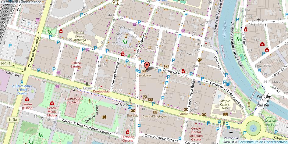 mapa Caixabank banco Girona
