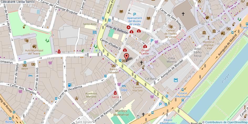 mapa Caixabank banco Lleida