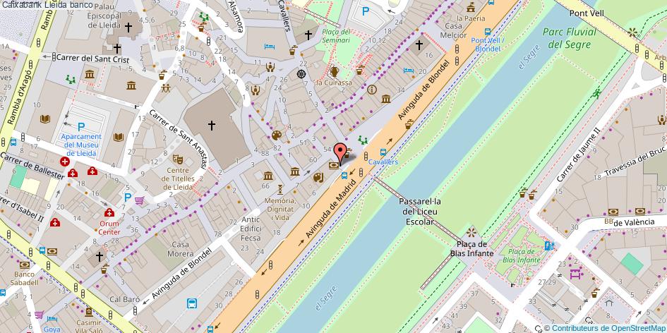 mapa Caixabank banco Lleida