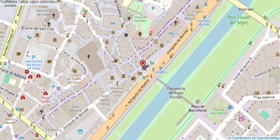 mapa Caixabank cajero automático Lleida