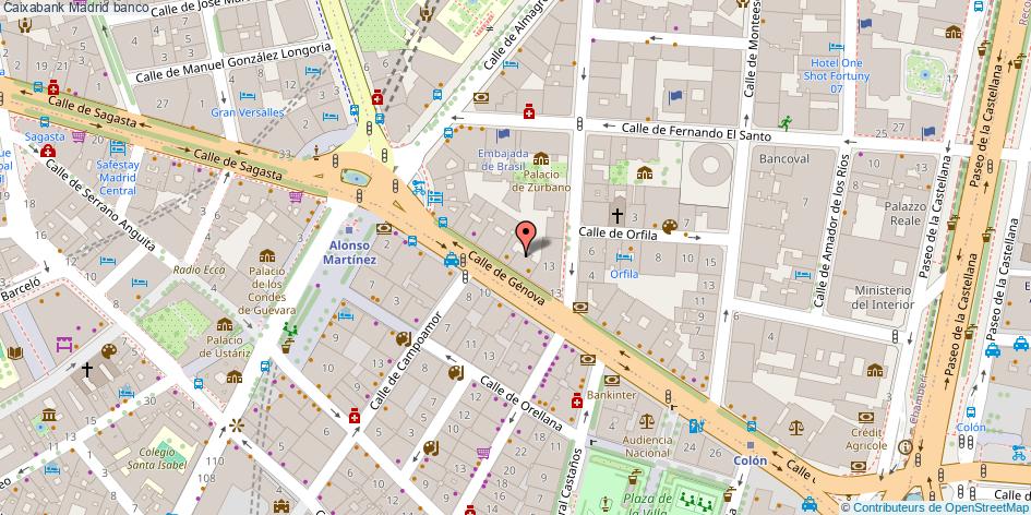 mapa Caixabank banco Madrid