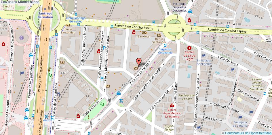 mapa Caixabank banco Madrid