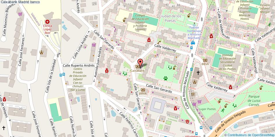 mapa Caixabank banco Madrid