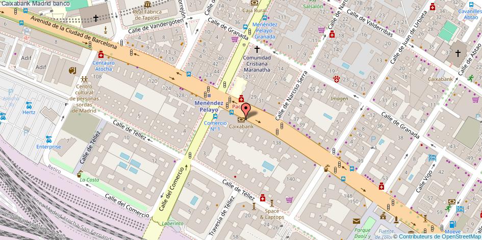 mapa Caixabank banco Madrid