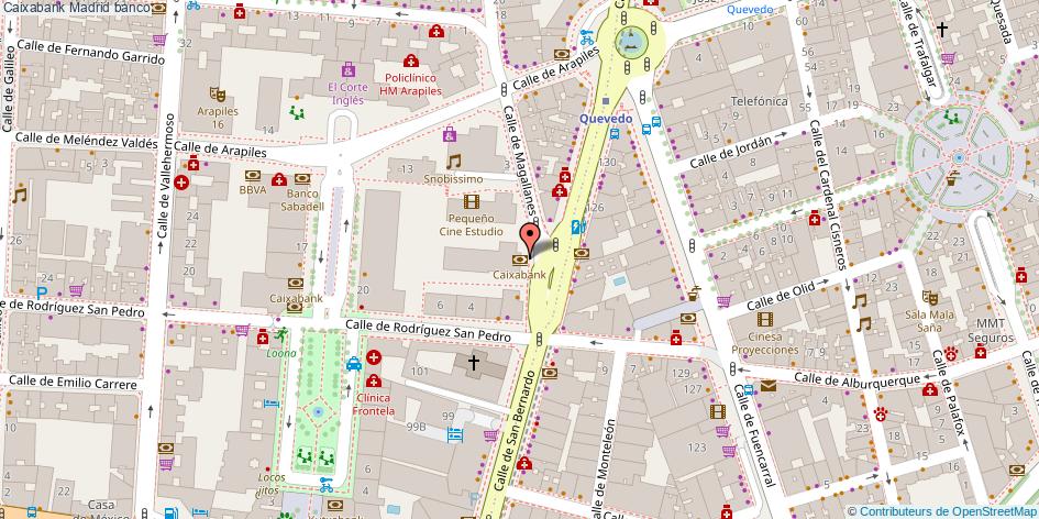 mapa Caixabank banco Madrid