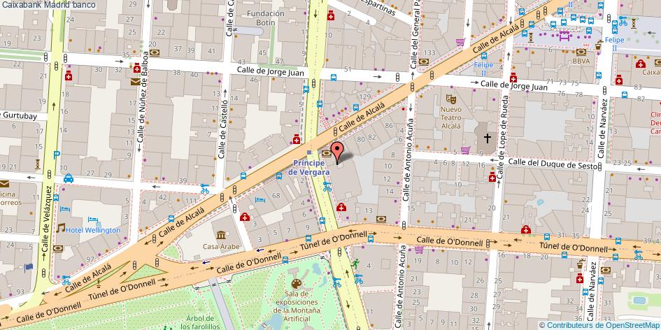mapa Caixabank banco Madrid
