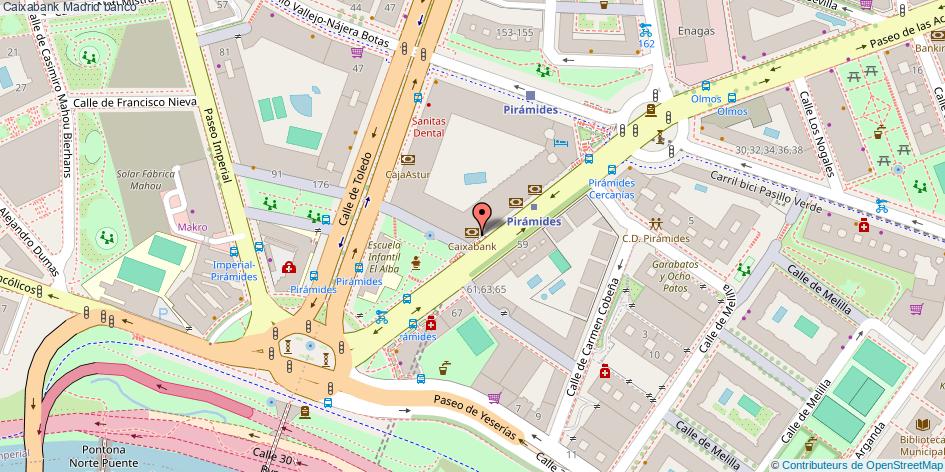 mapa Caixabank banco Madrid