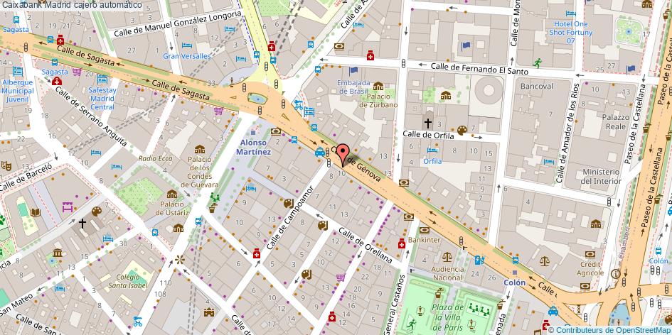 mapa Caixabank cajero automático Madrid