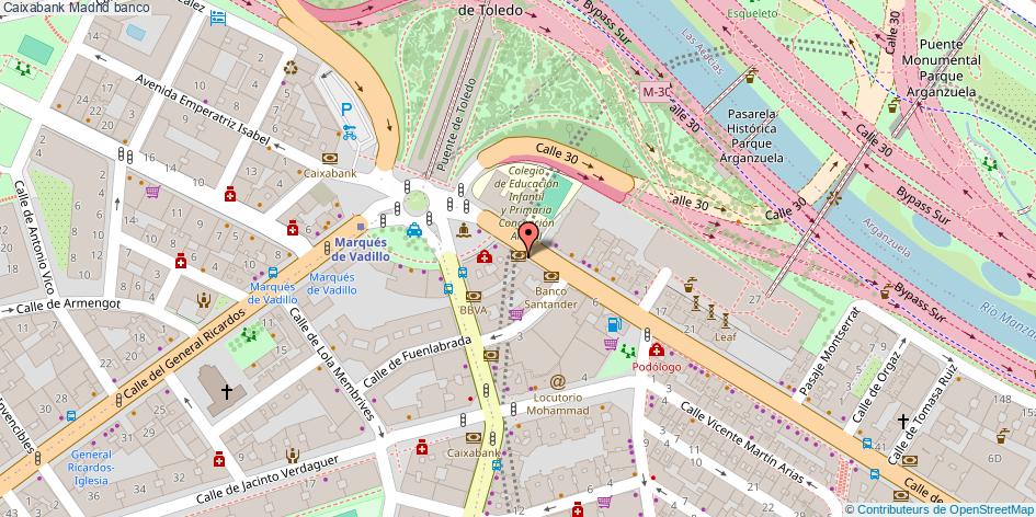 mapa Caixabank banco Madrid