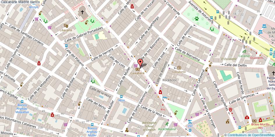 mapa Caixabank banco Madrid