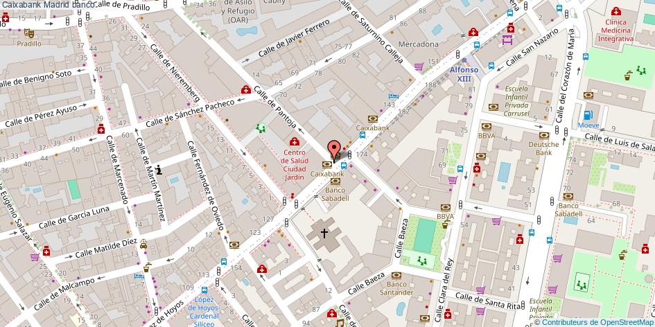 mapa Caixabank banco Madrid