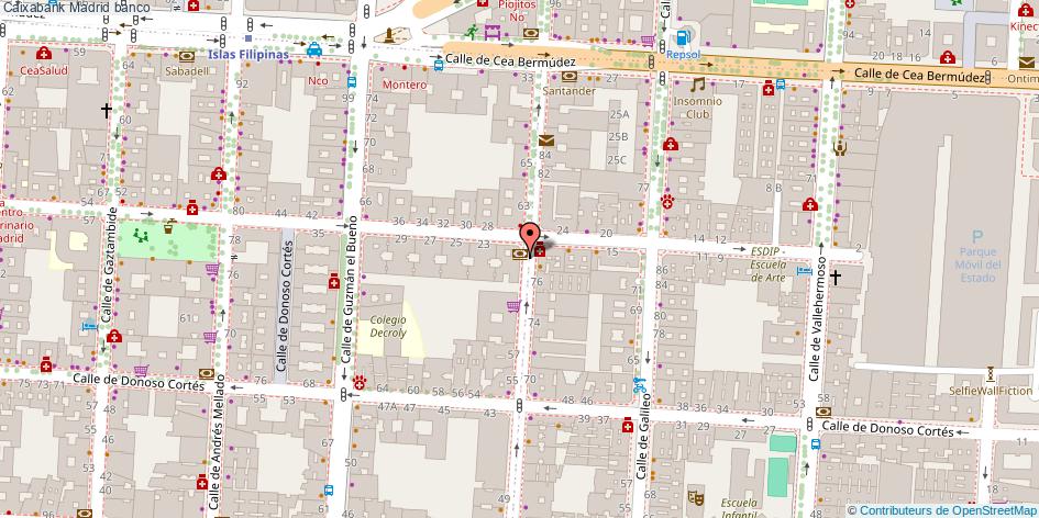 mapa Caixabank banco Madrid
