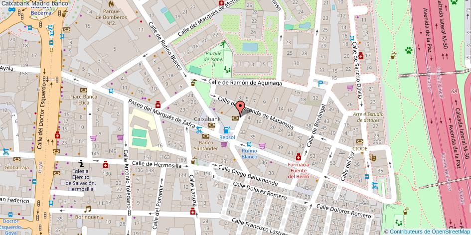 mapa Caixabank banco Madrid