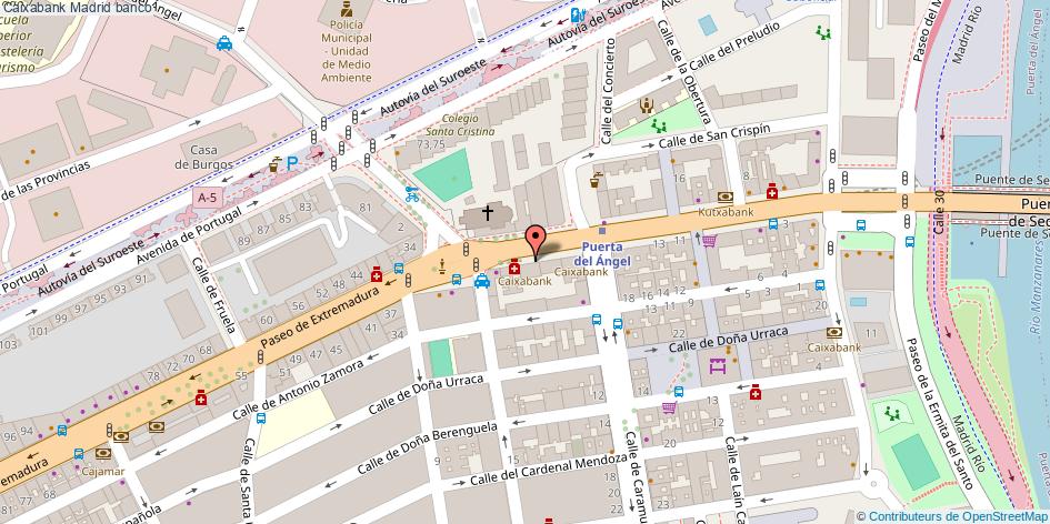 mapa Caixabank banco Madrid