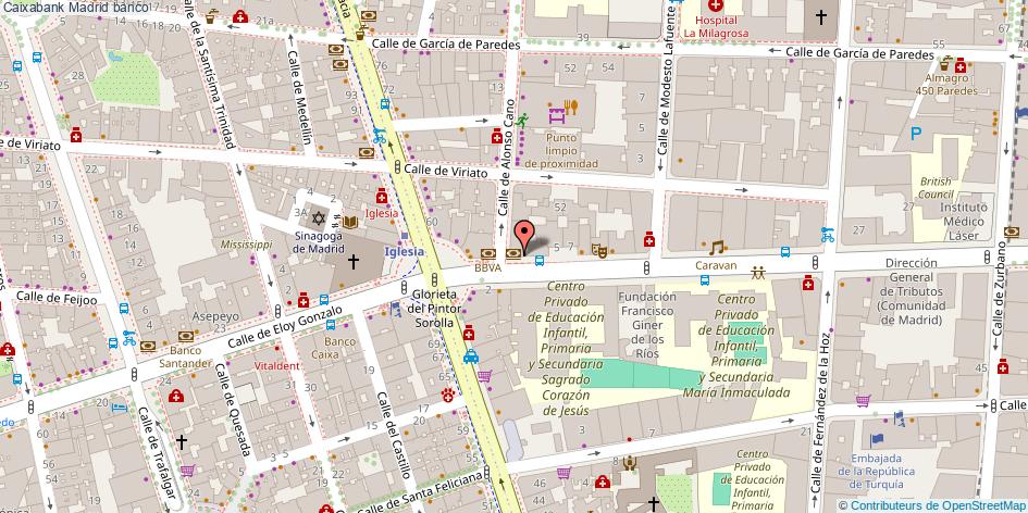 mapa Caixabank banco Madrid