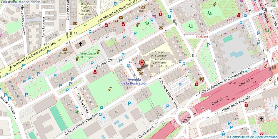 mapa Caixabank banco Madrid