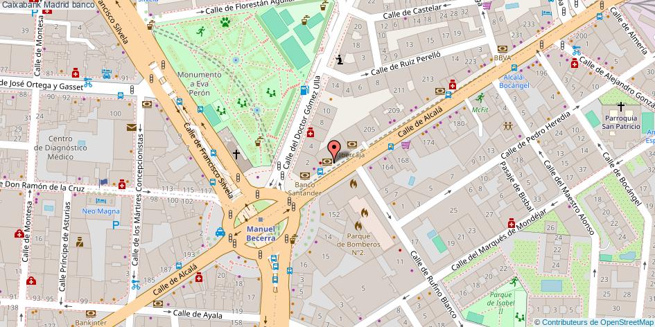 mapa Caixabank banco Madrid
