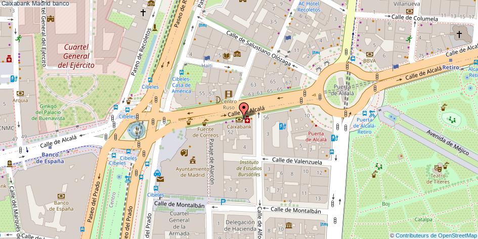 mapa Caixabank banco Madrid