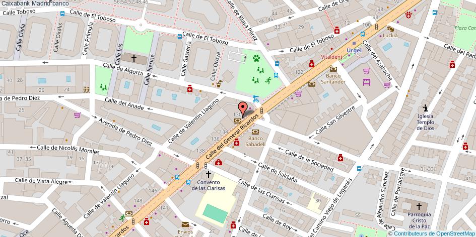 mapa Caixabank banco Madrid