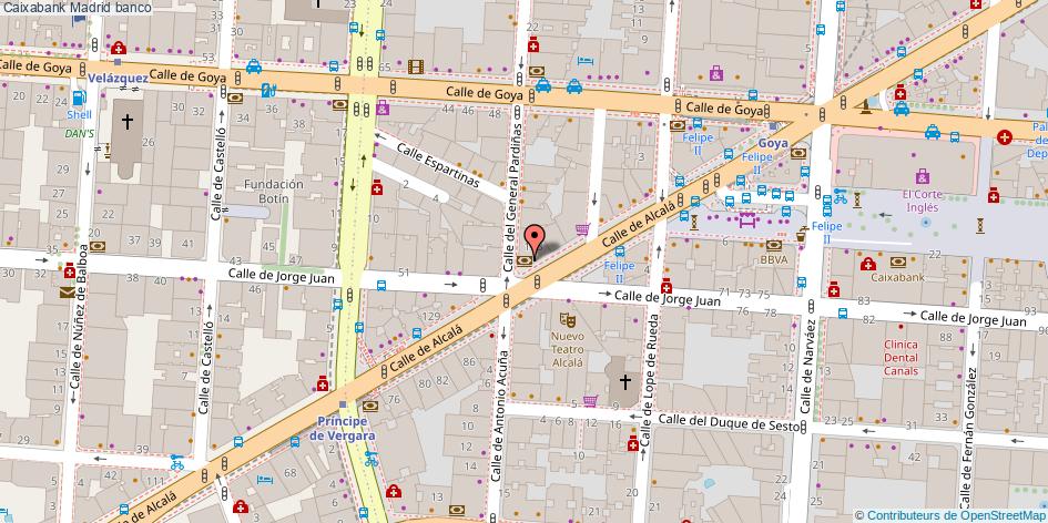 mapa Caixabank banco Madrid