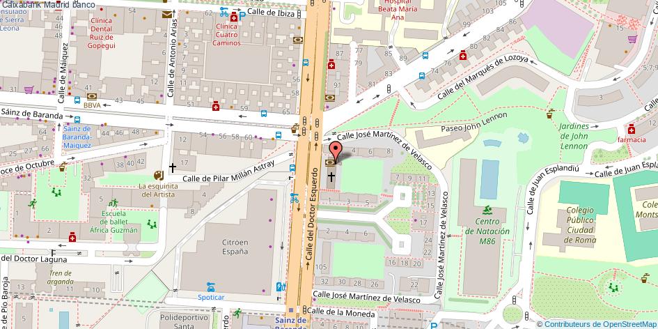 mapa Caixabank banco Madrid