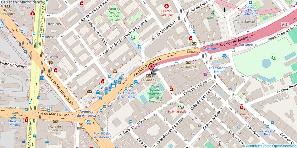 mapa Caixabank banco Madrid