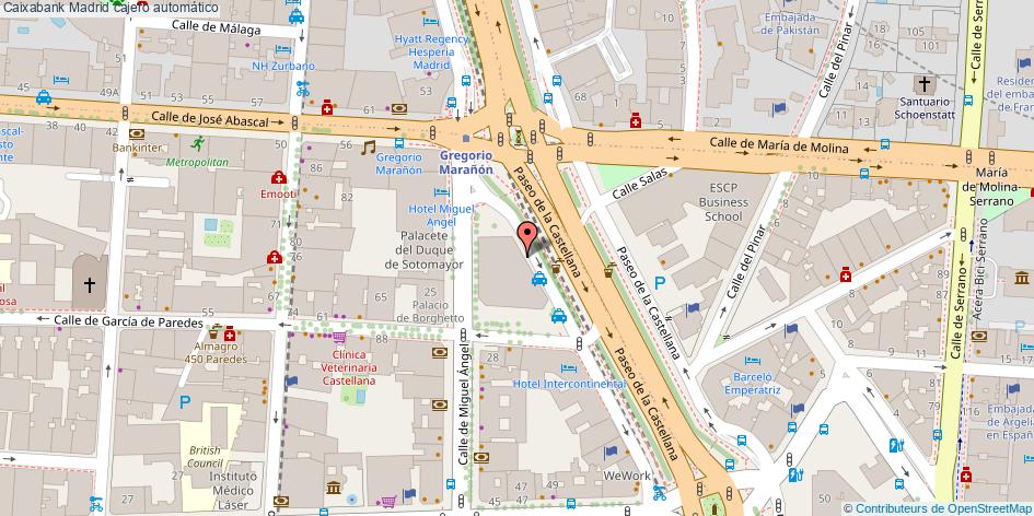 mapa Caixabank cajero automático Madrid