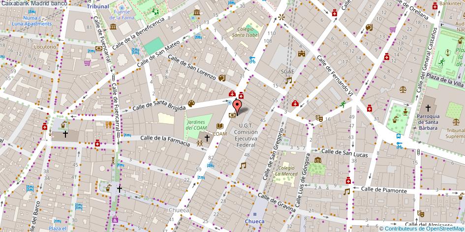 mapa Caixabank banco Madrid