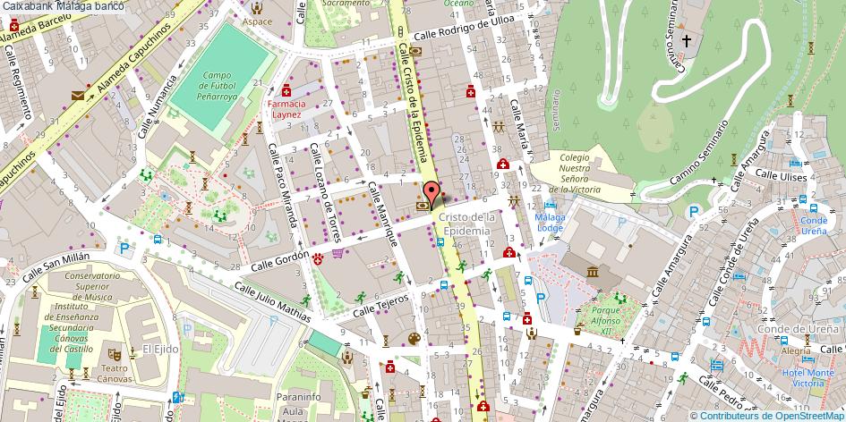 mapa Caixabank banco Málaga