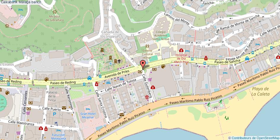 mapa Caixabank banco Málaga