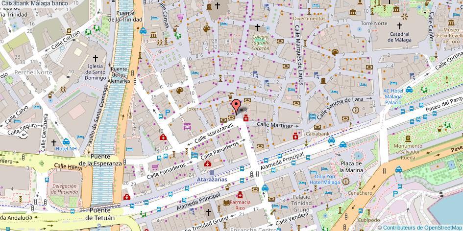mapa Caixabank banco Málaga