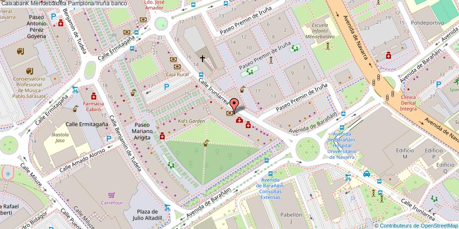 mapa Caixabank Mendebaldea banco Pamplona/Iruña