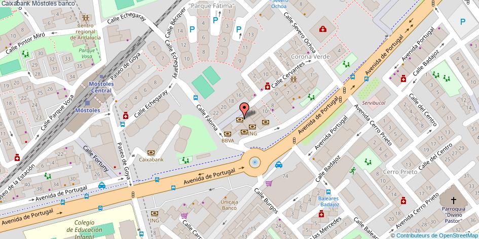 mapa Caixabank banco Móstoles
