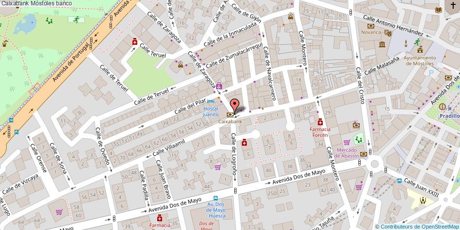 mapa Caixabank banco Móstoles