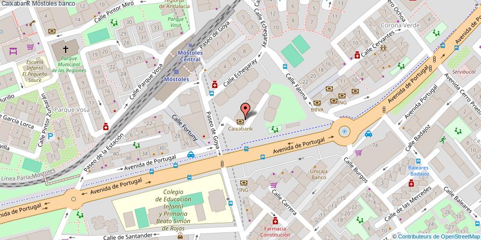 mapa Caixabank banco Móstoles