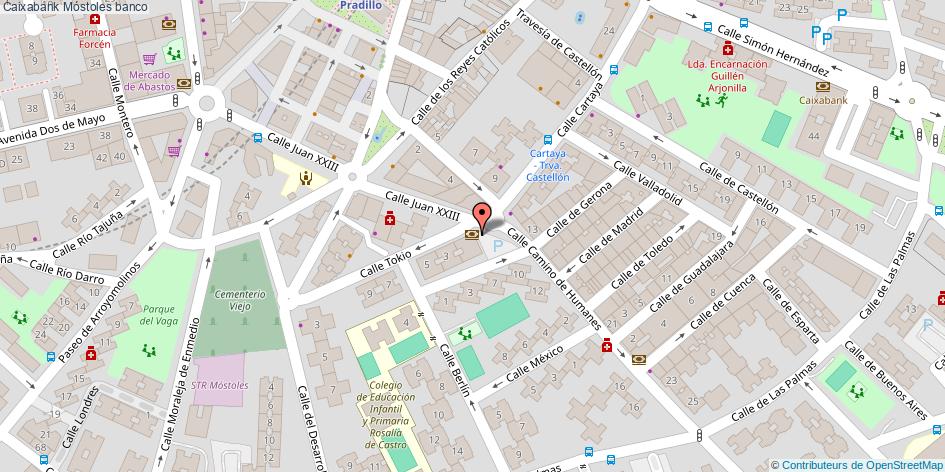 mapa Caixabank banco Móstoles