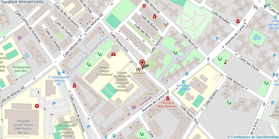 mapa Caixabank banco Móstoles