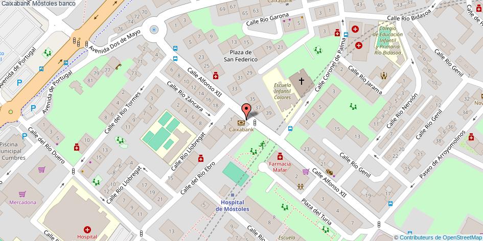 mapa Caixabank banco Móstoles